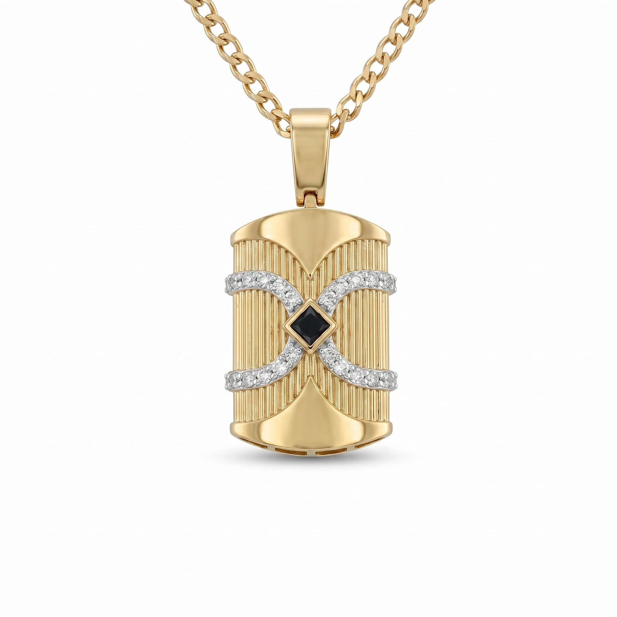 Gold Infinity Edge Statement Pendant
