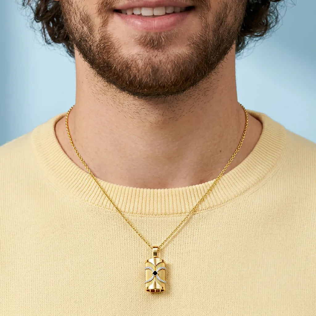 Gold Infinity Edge Statement Pendant