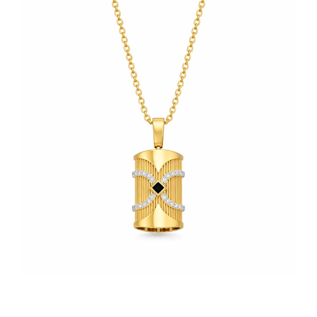 Gold Infinity Edge Statement Pendant