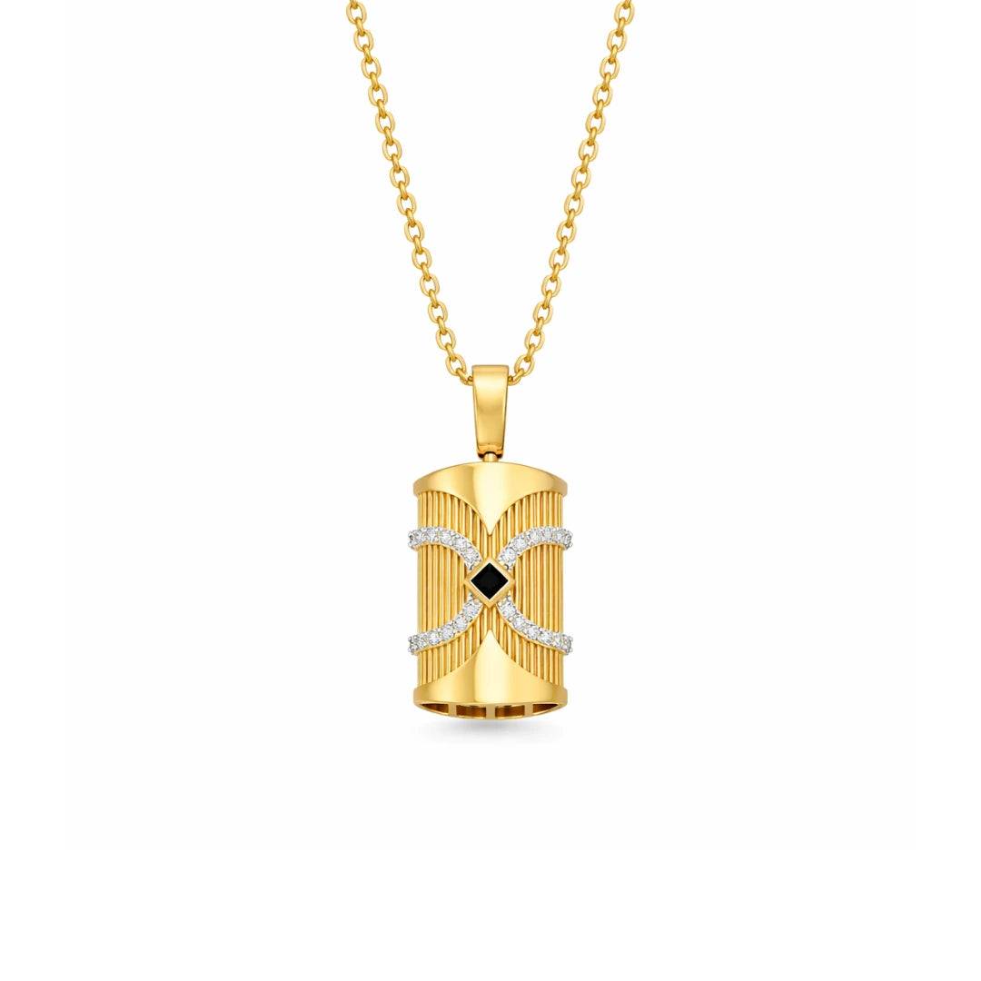 Gold Infinity Edge Statement Pendant