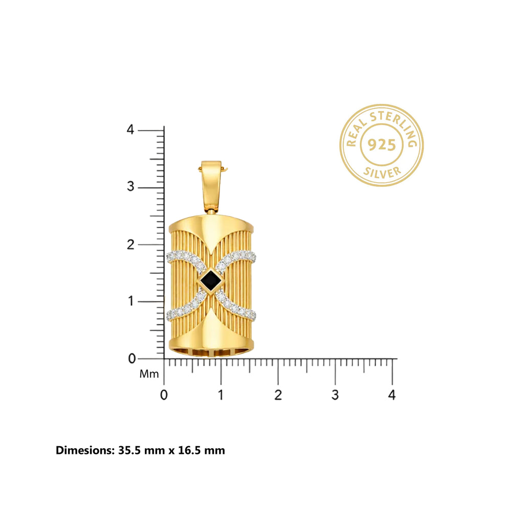 Gold Infinity Edge Statement Pendant