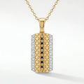 Gold Textured Bar Pendant