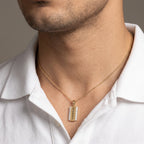 Gold Textured Bar Pendant