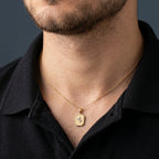 Gold Stallion Crest Statement Pendant