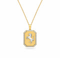 Gold Stallion Crest Statement Pendant