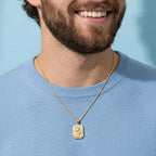 Gold Stallion Crest Statement Pendant