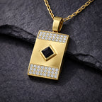 Gold Regal Black Stone Pendant