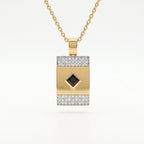 Gold Regal Black Stone Pendant