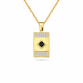 Gold Regal Black Stone Pendant