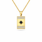Gold Regal Black Stone Pendant