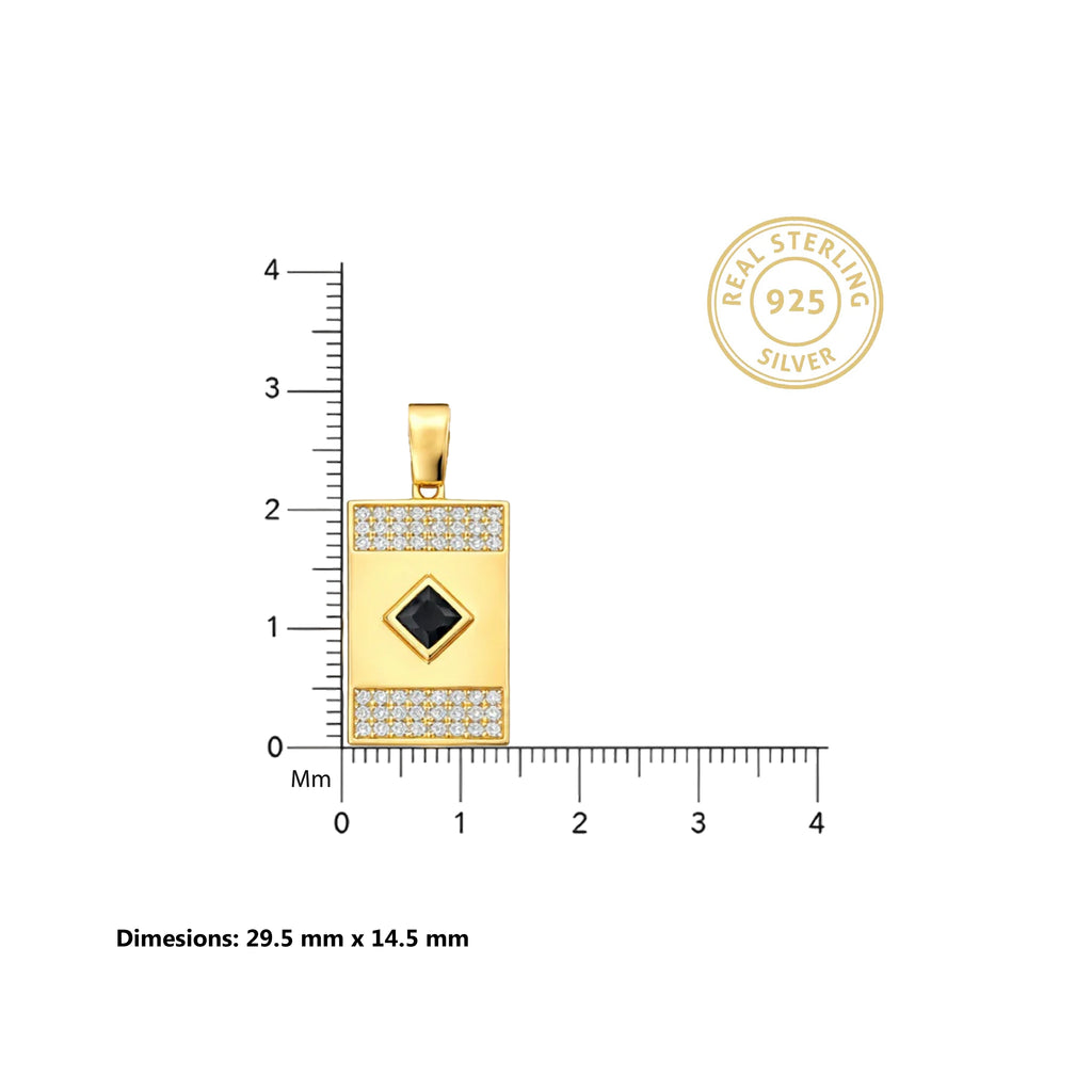 Gold Regal Black Stone Pendant