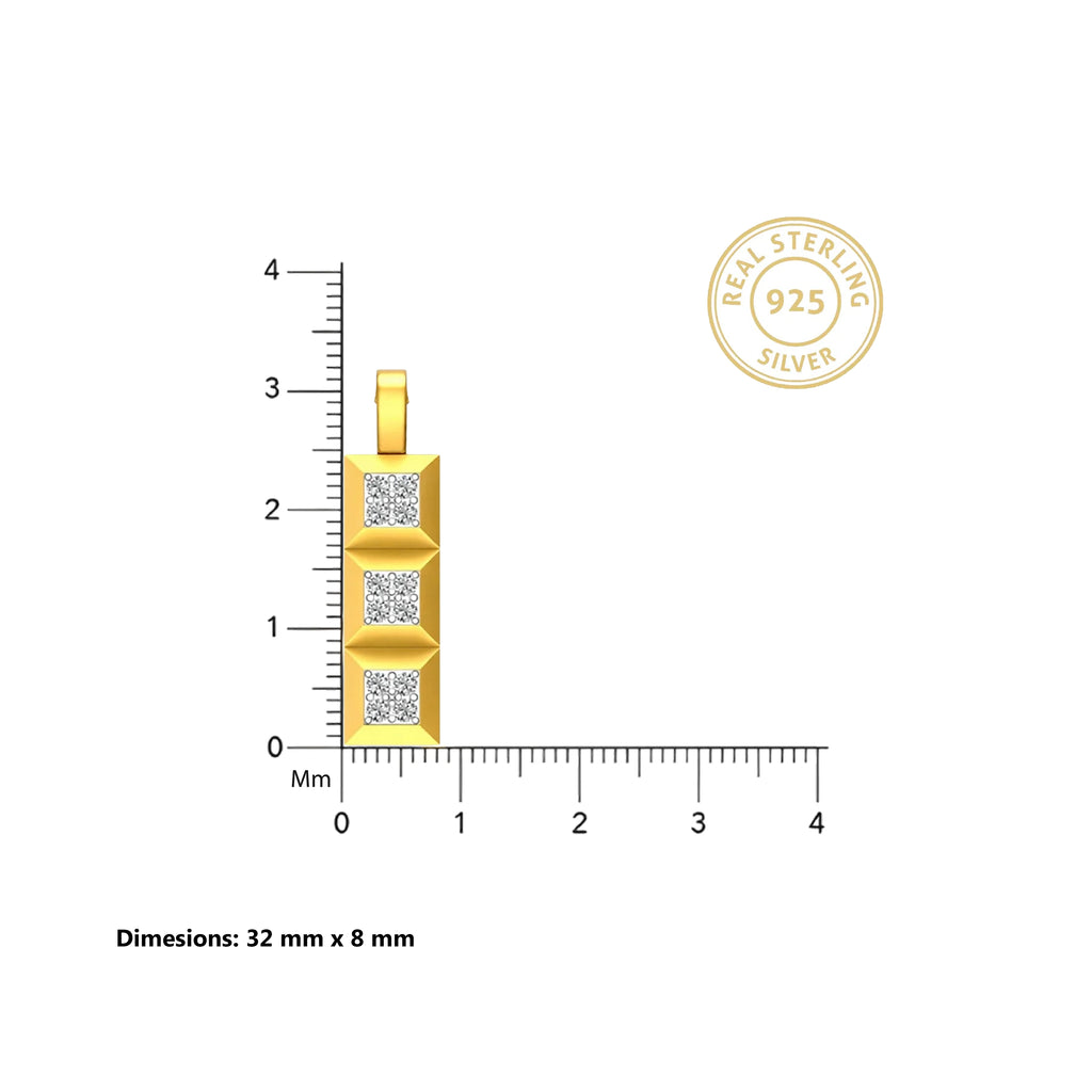 Trio Spark 18KT Gold Plated Pendant