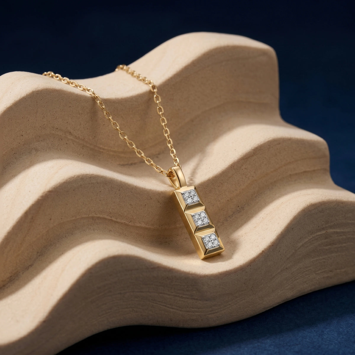Trio Spark 18KT Gold Plated Pendant