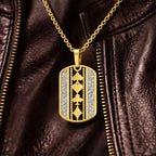 Gold Card Motif Pendant