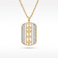 Gold Card Motif Pendant