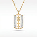 Gold Card Motif Pendant