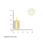 Gold Card Motif Pendant