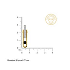 Dual Edge Black Stone 18KT Gold Plated Pendant