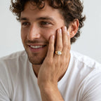 Gold Crest Solitaire Ring