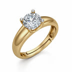 Gold Solitaire Statement Ring