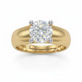 Gold Solitaire Statement Ring