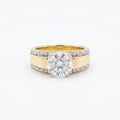 Gold Dual Band Solitaire Ring