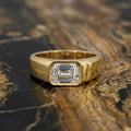 Gold Emerald Bezel Signet Ring