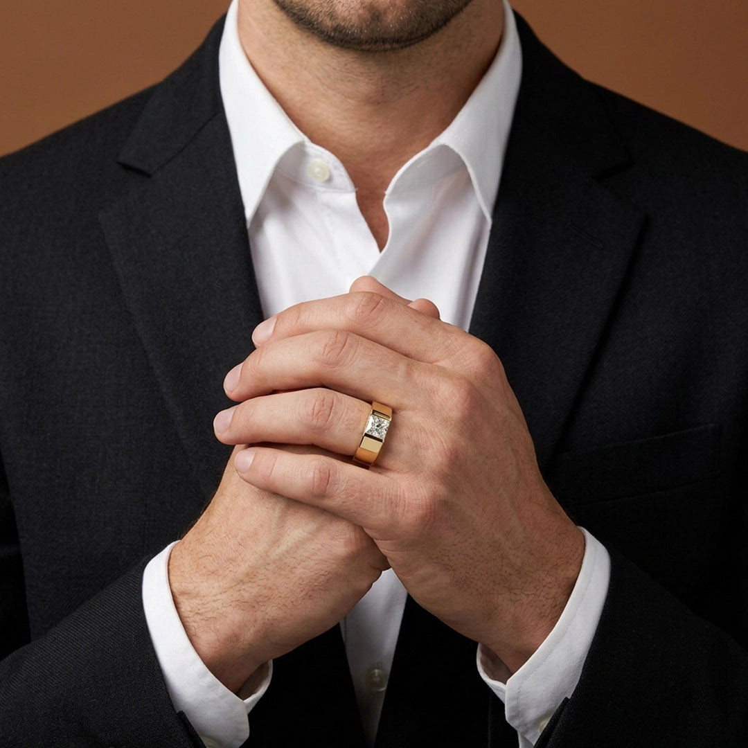 Gold Princess Channel Set Ring