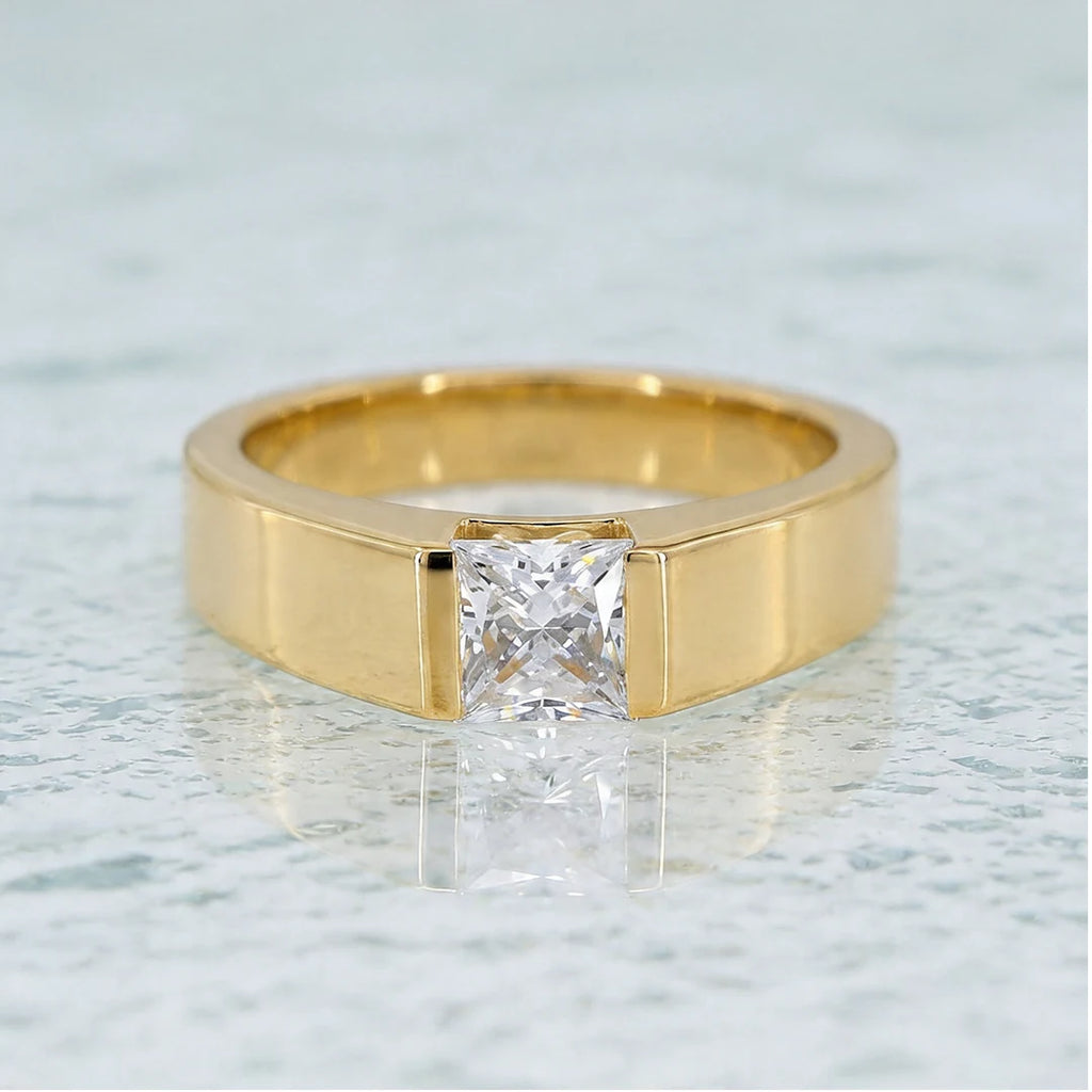 Gold Princess Channel Set Ring
