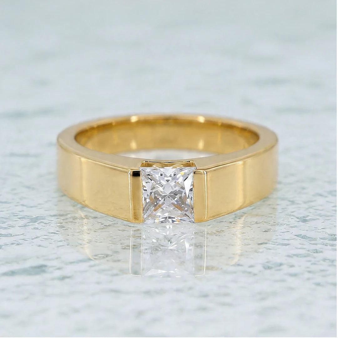 Gold Princess Channel Set Ring