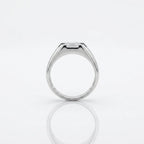 Silver Asscher Block Signet Ring