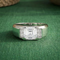 Silver Asscher Block Signet Ring