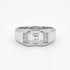 Silver Asscher Block Signet Ring