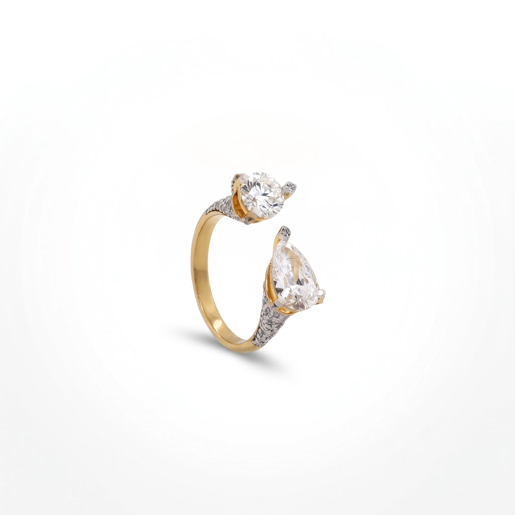 Gold Toi et Moi Open Ring