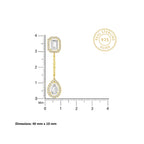 Emerald Drop Halo Y-Necklace in 18KT Gold Plated