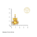 18KT Gold Ganesha Blessings Pendant