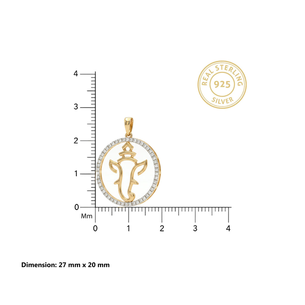 18KT Gold Ganesha Aura Pendant