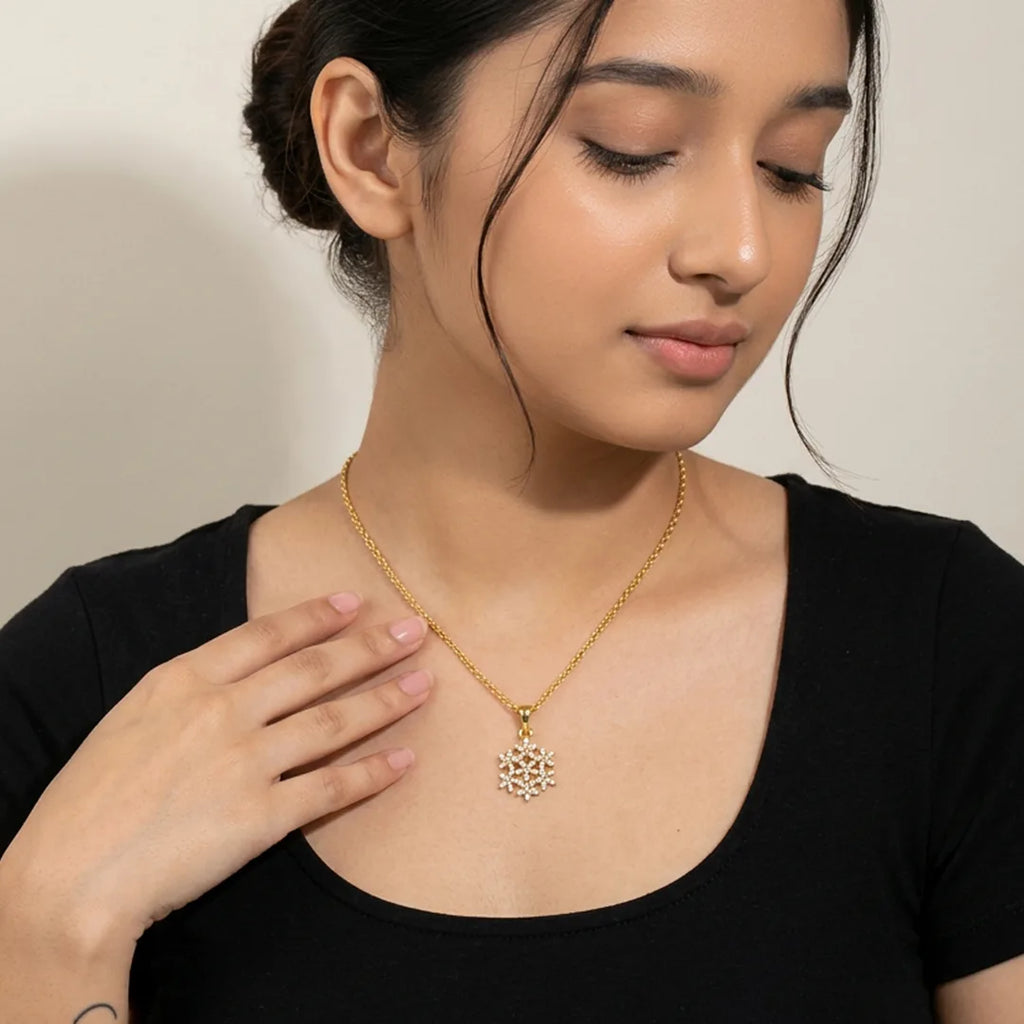 18KT Gold Radiant Bloom Pendant