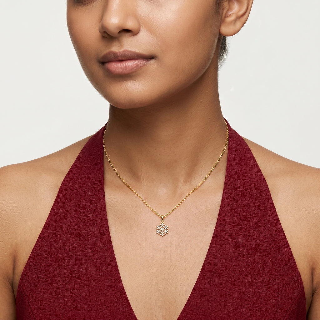18KT Gold Radiant Bloom Pendant