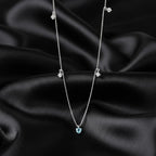 Aqua Blue Heart Necklace