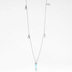 Aqua Blue Heart Necklace