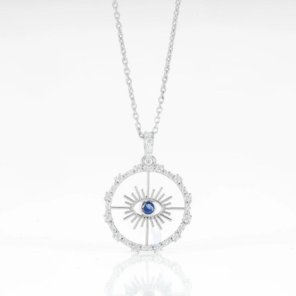 Sapphire Evil Eye Pendant
