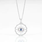 Sapphire Evil Eye Pendant