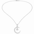 Star in Moon Charm Pendant