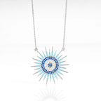 Turquoise Multi Coloured Diamond Necklace