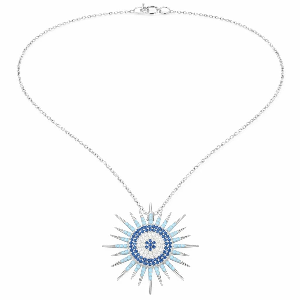 Turquoise Multi Coloured Diamond Necklace