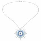 Turquoise Multi Coloured Diamond Necklace