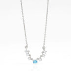 Aqua Blue Diamond Pendant