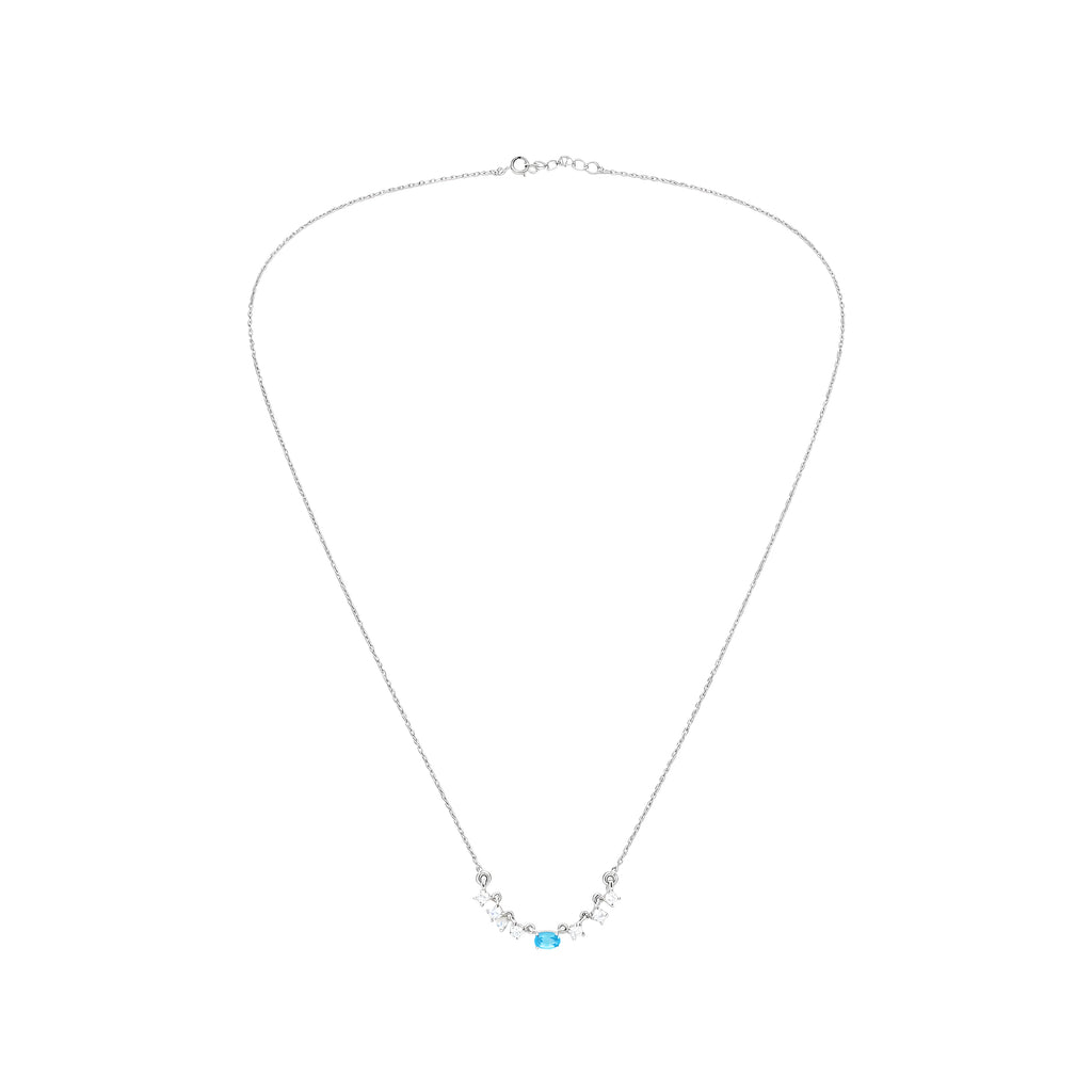 Aqua Blue Diamond Pendant