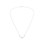 Aqua Blue Diamond Pendant